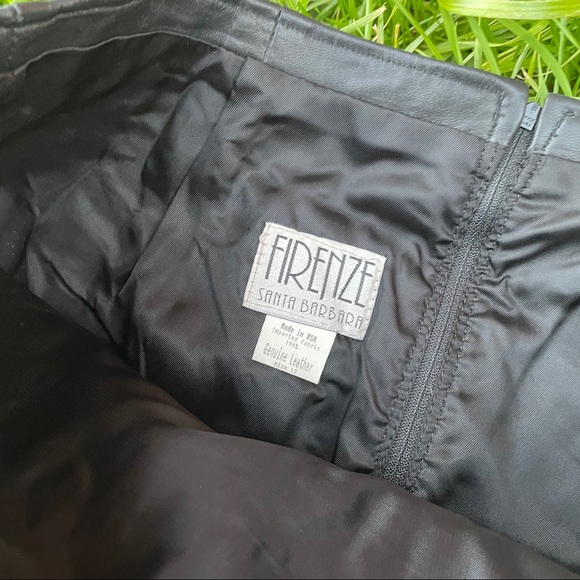 VTG Glove Leather Black Sexy Pencil Skirt Sz 12 - Picture 4 of 6